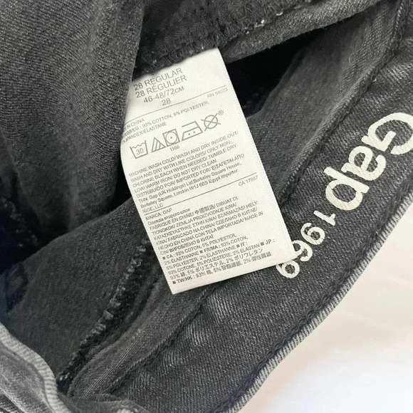 Gap 1996 Women's Stretch High-Waisted Fitted Ankle Skinny Jeans Black Size 28 - Picture 6 of 7